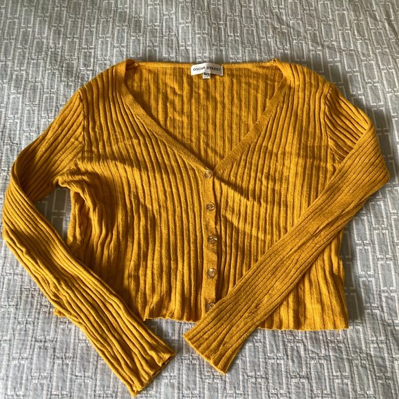 Mustard yellow longsleeve cardigan - Picture 1 of 2